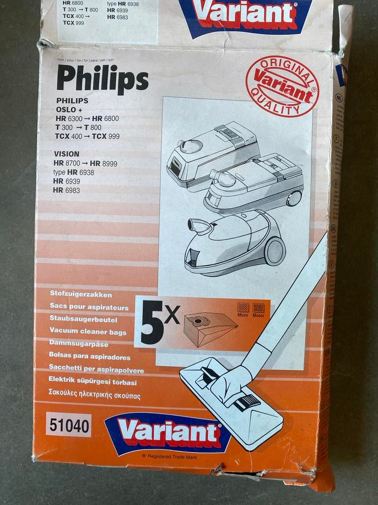 Nieuwe Variant Stofzuigerzakken voor Philips (5 stuks), Stofzak, Onbekend, Nieuw, Ophalen of Verzenden
