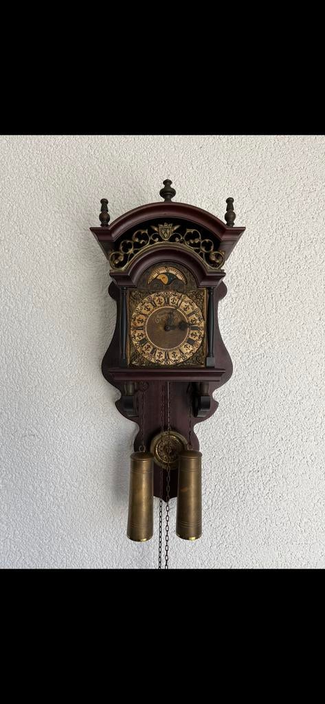 Wuba wandklok met gewichten, Antiek en Kunst, Antiek | Klokken, Ophalen of Verzenden