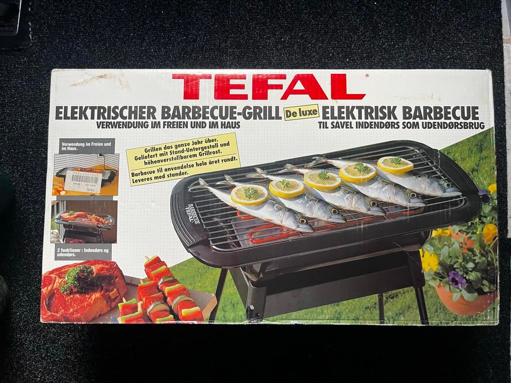 Tefal Elektrische Barbecue Grill De Luxe - Binnen & Buiten, Tuin en Terras, Houtskoolbarbecues, Ophalen of Verzenden, Nieuw, Met accessoires
