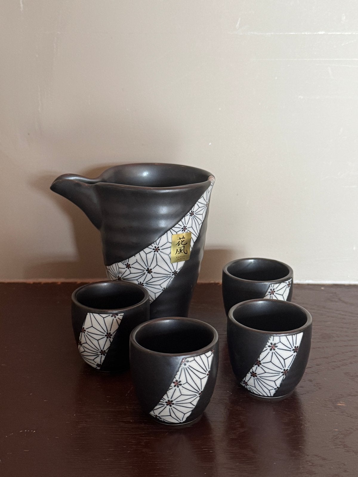 Japanse Sake Set - Karaf met 4 Kopjes, Ophalen, Aziatisch, Overige merken, Keramiek