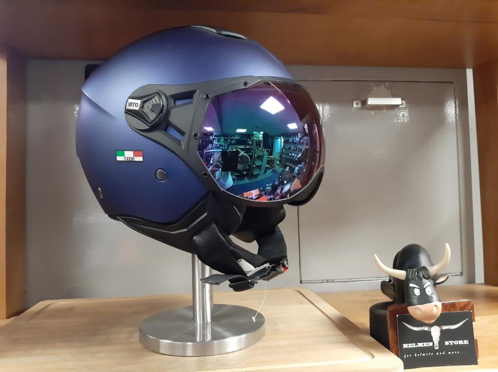 Vito helm maat S helm paars / blauw vizier scooter helm S, Overige merken, Pascalstraat 6 1704 RD Heerhugowaard, Jethelm, Kinderen