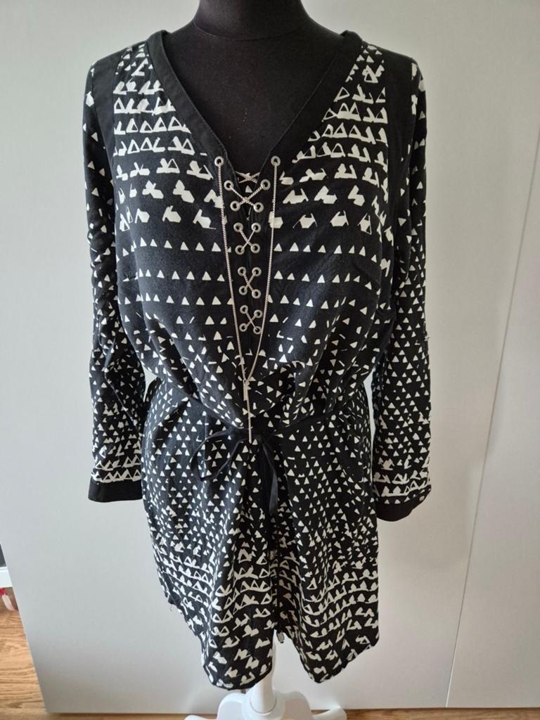 MS Mode tuniek met geometrische Print – maat 42, Zwart, Maat 42/44 (L), Ophalen of Verzenden, Zo goed als nieuw