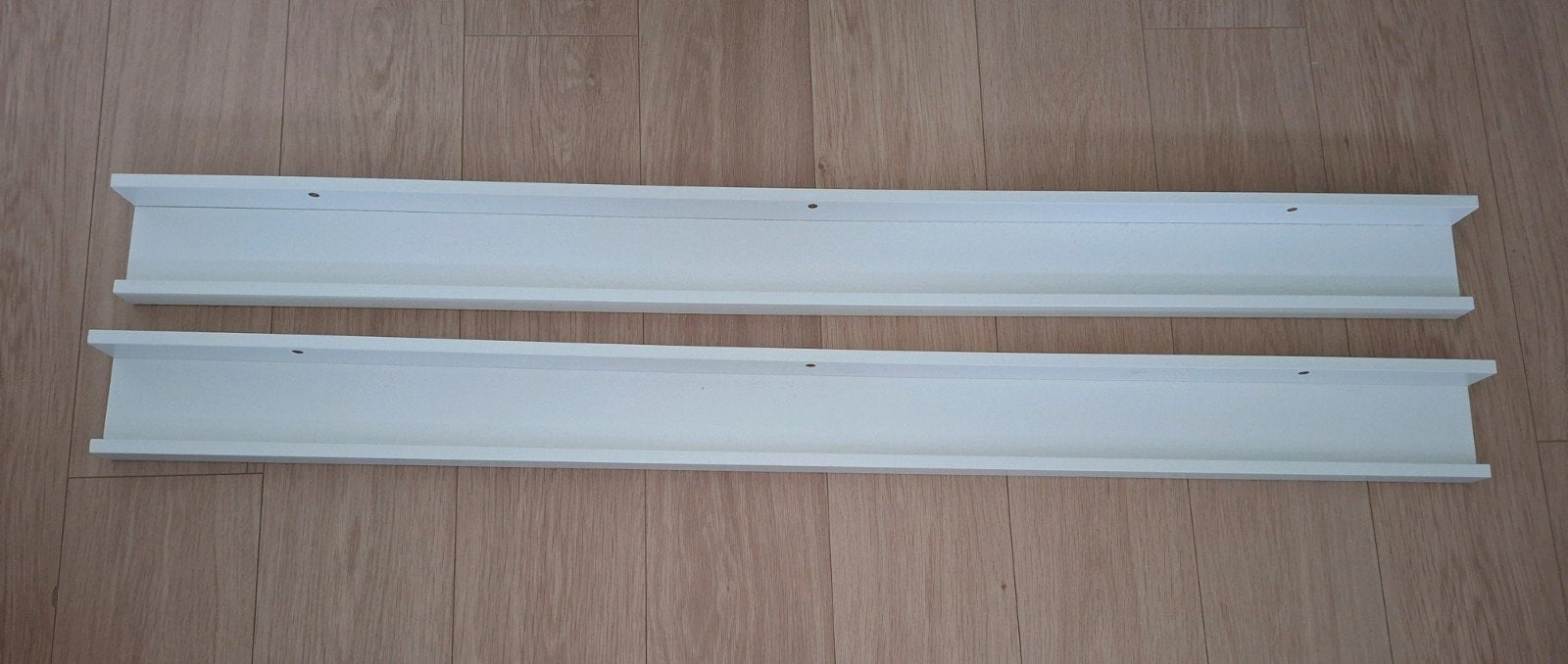 2x IKEA RIBBA fotolijstplank wit - 115 cm, Ophalen