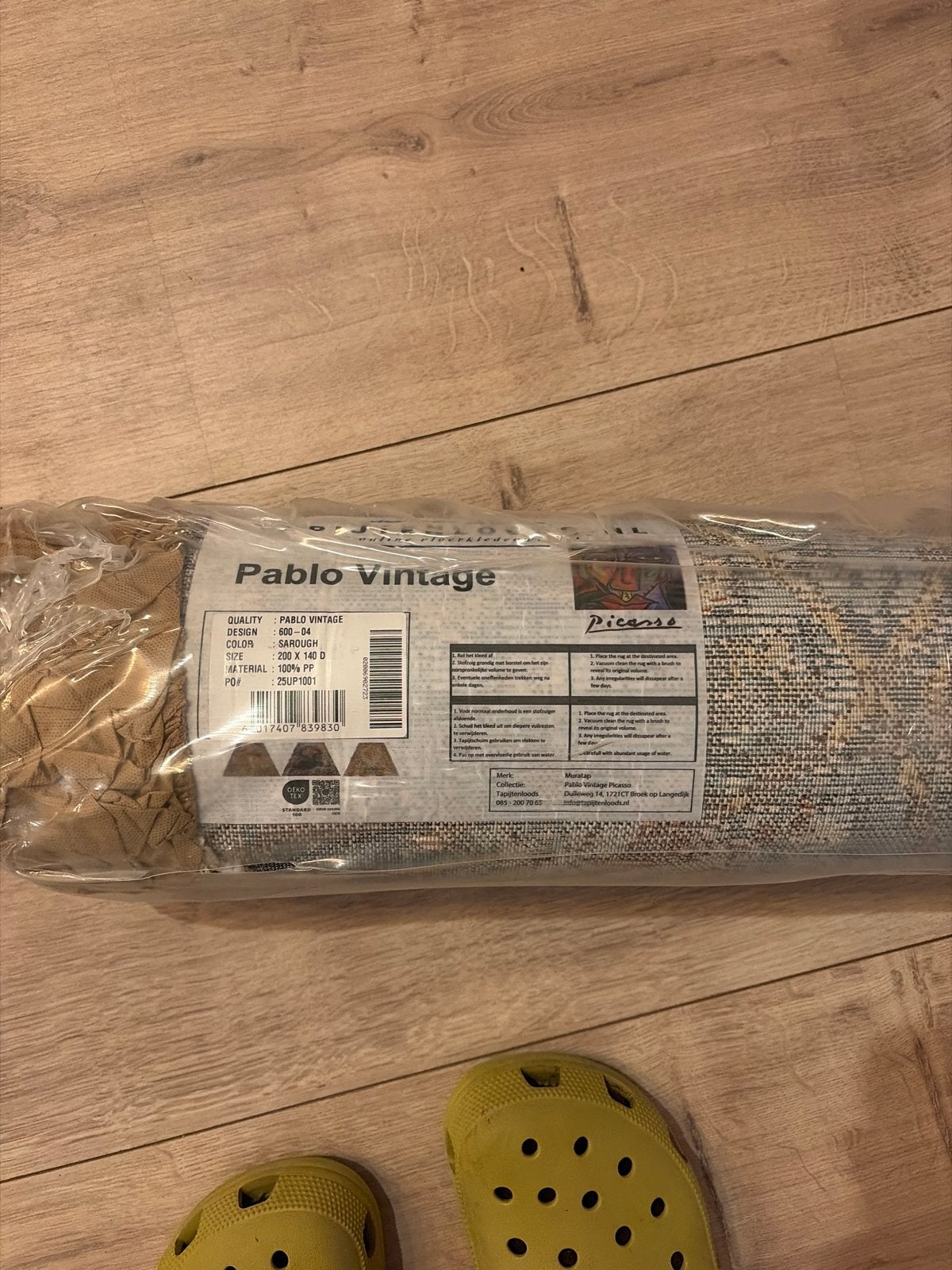 Pablo Vintage Vloerkleed - Sarough Design 200x140 cm, Huis en Inrichting, Ophalen of Verzenden, Nieuw, 150 tot 200 cm, 100 tot 150 cm