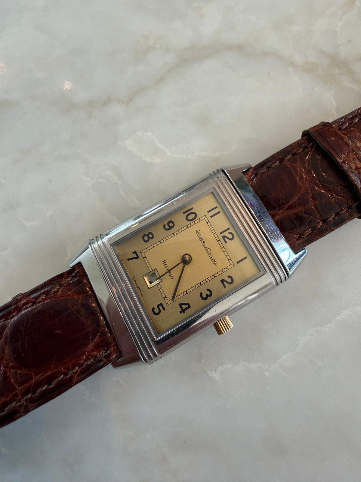 Jaeger LeCoultre Reverso Large 250.8.08 plus onderdelen, Ophalen, Staal, Overige merken, 1960 of later
