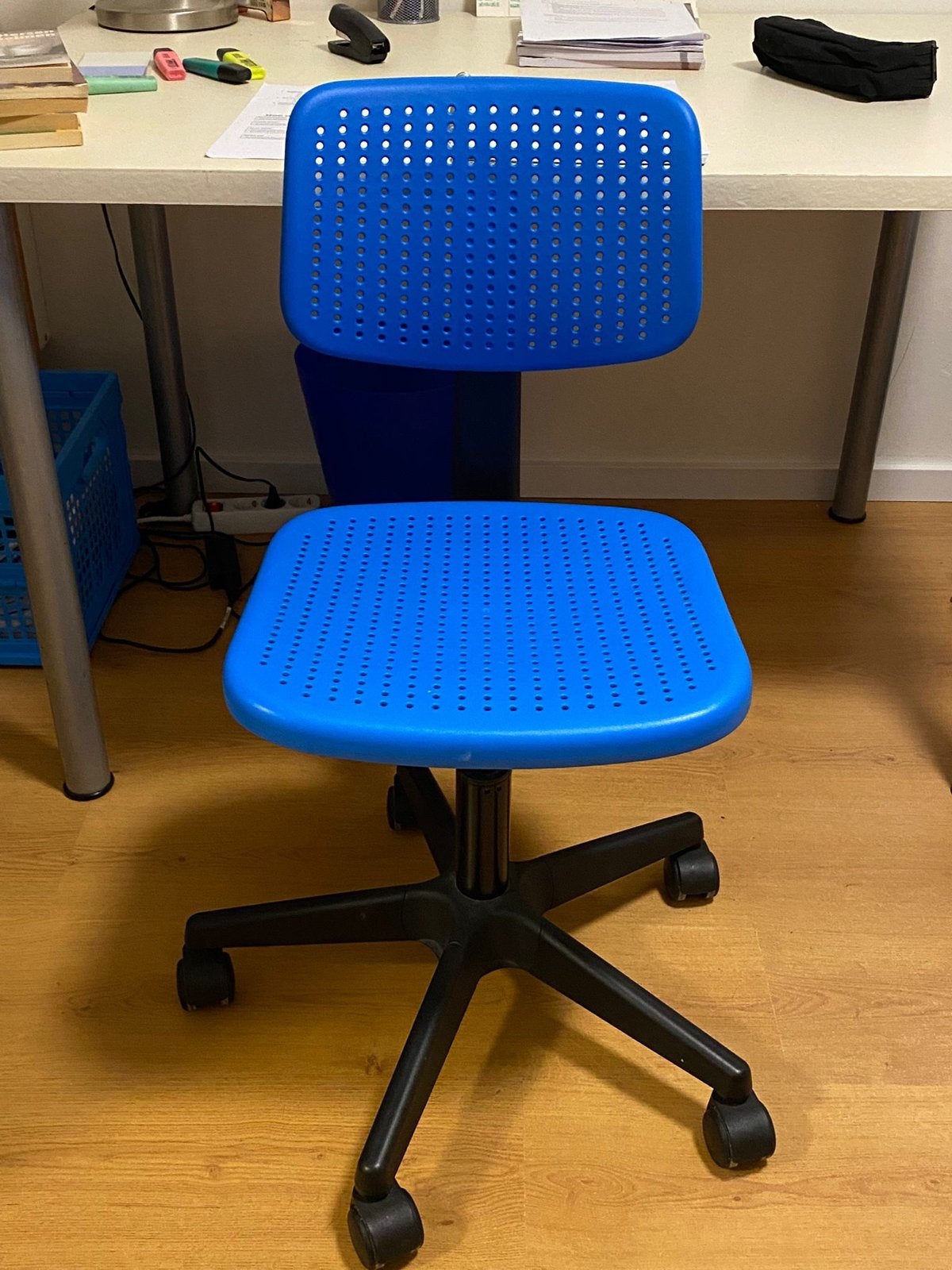 IKEA Blauwe bureaustoel, Ophalen, Gebruikt, Blauw, Bureaustoel