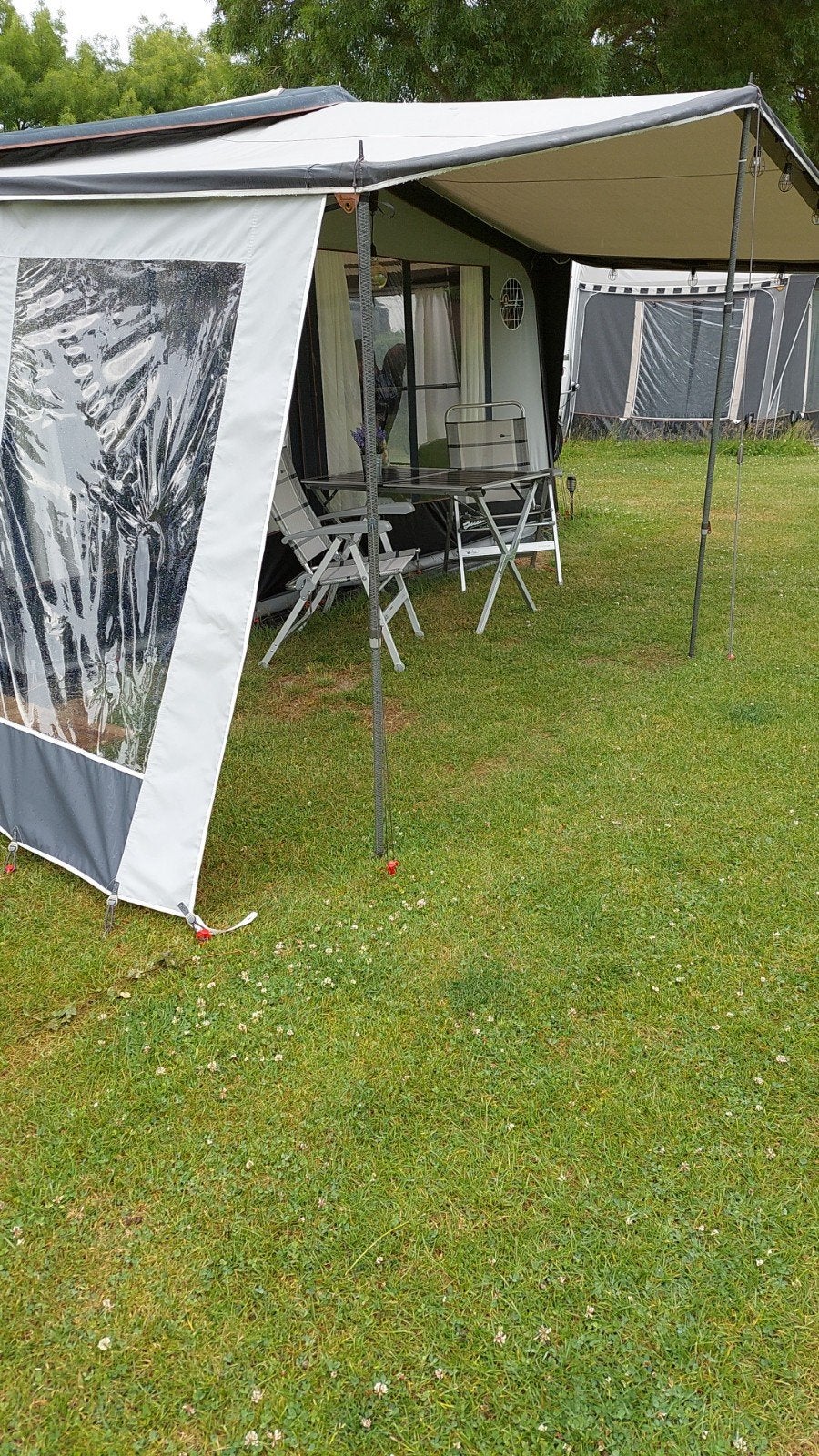 isabella eclips met zijwand fiberstokken maat g 18, Caravans en Kamperen, Ophalen, Gebruikt, Ten Cate All Season 200g/m2, Isabella