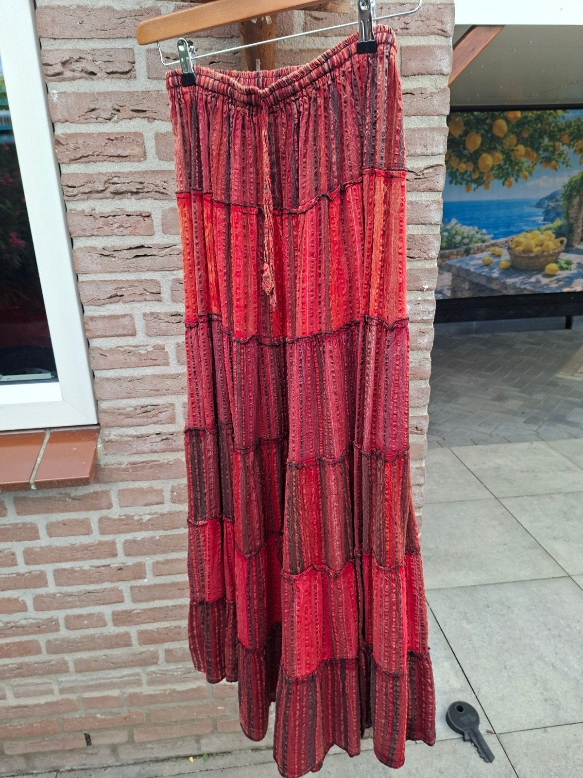 Nieuwe Boho Rok - Draagbaar van maat 38 t/m 44, Kleding | Dames, Ophalen of Verzenden, Nieuw, Rood, Onder de knie