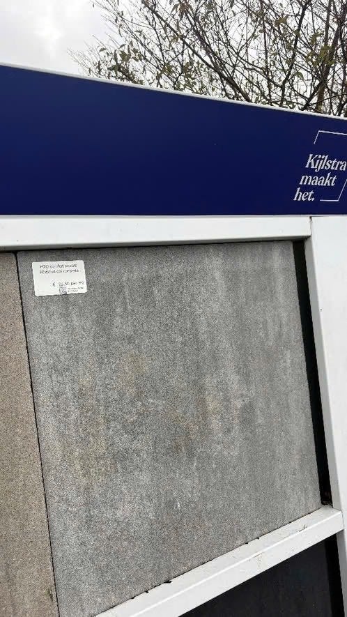 Terrastegel H20 comfort square concrete 60x60x4, Nieuw, Ophalen of Verzenden, 10 m² of meer, Beton