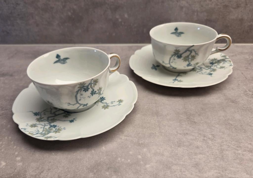 Haviland Limoges kop&schotel 2 stuks Ch. Field, Antiek en Kunst, Ophalen of Verzenden