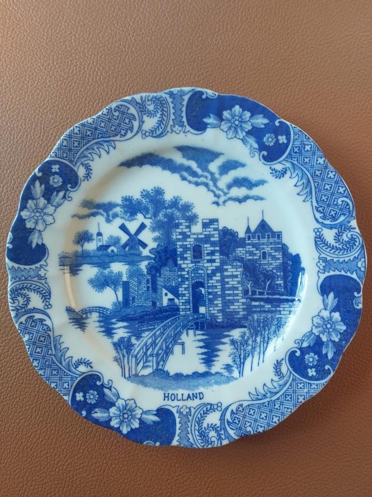 Delftsblauw bord - kasteel, Ophalen of Verzenden