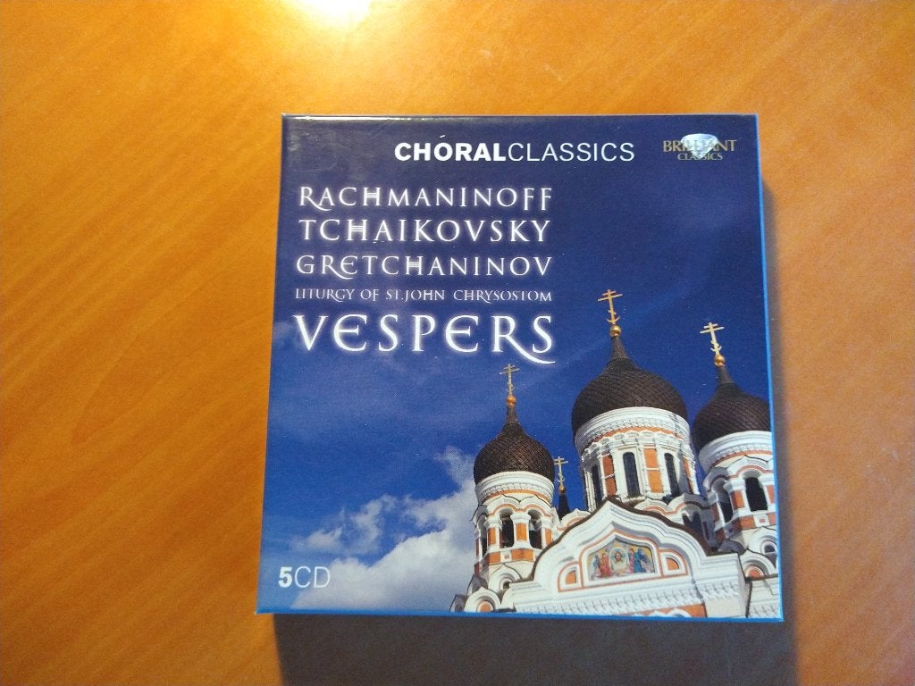 5-CD-box Vespers. Rachmaninoff, Tchaikovsky, Gretchaninov., Ophalen of Verzenden, Romantiek, Zo goed als nieuw, Orkest of Ballet