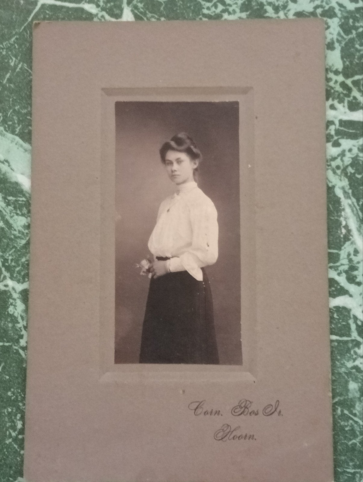 Antieke Foto: Vrouw , Hoorca. 1900, G. van Albada, Gebruikt, Foto, Ophalen of Verzenden, Voor 1940