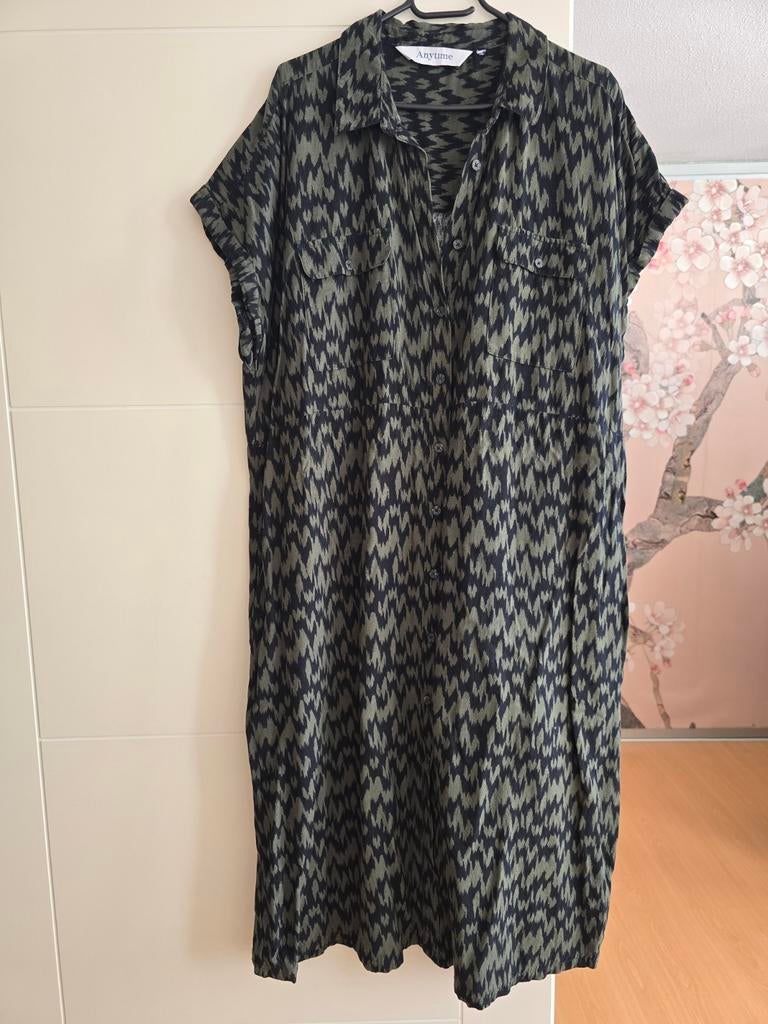 Anytime overhemdjurk, maat 44/46, weinig gedragen, Kleding | Dames, Jurken, Ophalen of Verzenden, Zo goed als nieuw, Maat 42/44 (L)