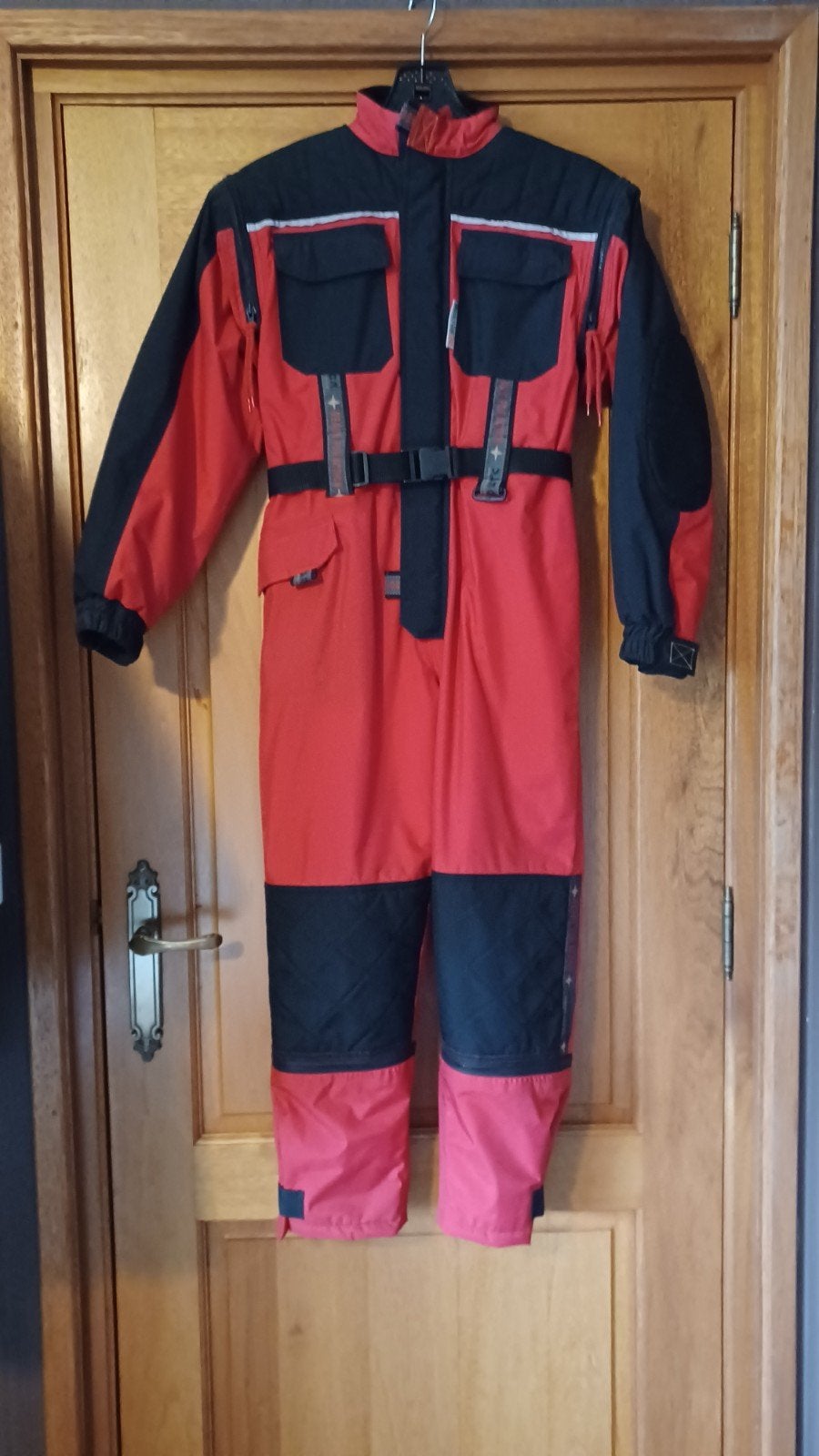 Motorpak Overall Rood/Zwart - Klaar voor Actie!, Motoren, Kleding | Motorkleding, Ophalen of Verzenden, Overall, Tweedehands, Heren