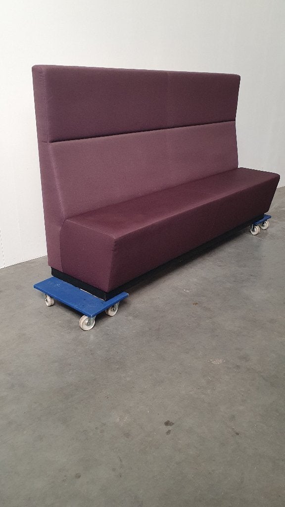 Grote lounge bank wandbank design gestoffeerd xl, Ophalen, Gebruikt, Vierpersoons of meer