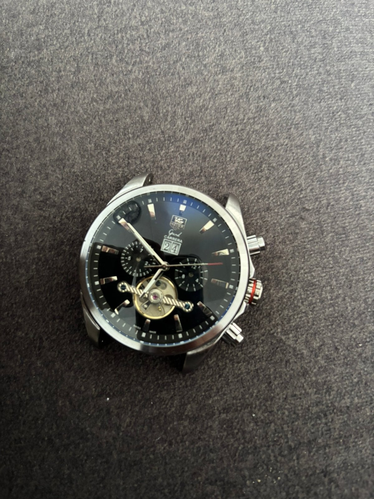 Tag Heuer Grand Carrera, Sieraden, Tassen en Uiterlijk, Horloges | Heren, Ophalen of Verzenden, Zo goed als nieuw, Staal, TAG Heuer