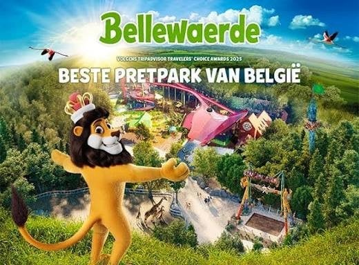 3 Bellewaerde tickets, Twee personen, Ticket of Toegangskaart