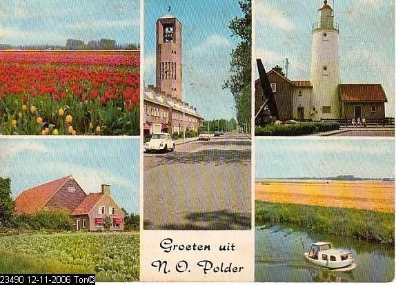 Ansichtkaart	NO Polder	5-luik, Verzamelen, Verzenden, 1960 tot 1980, Gelopen, Flevoland