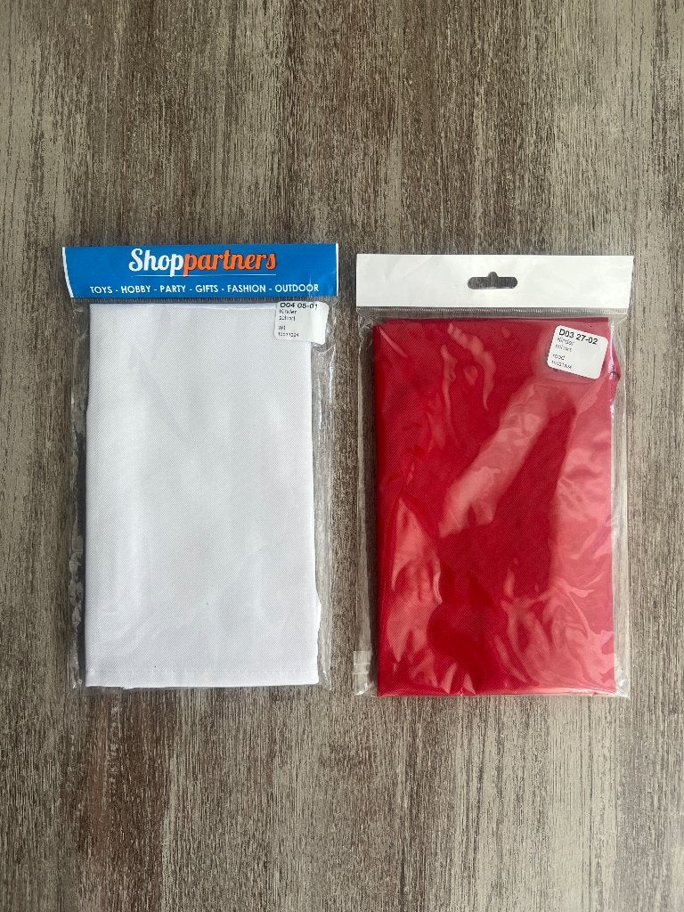 Kinder schorten rood en wit maat 60 x 50 cm  Keukenschort, Schort, Overige merken, Polyester, Nieuw