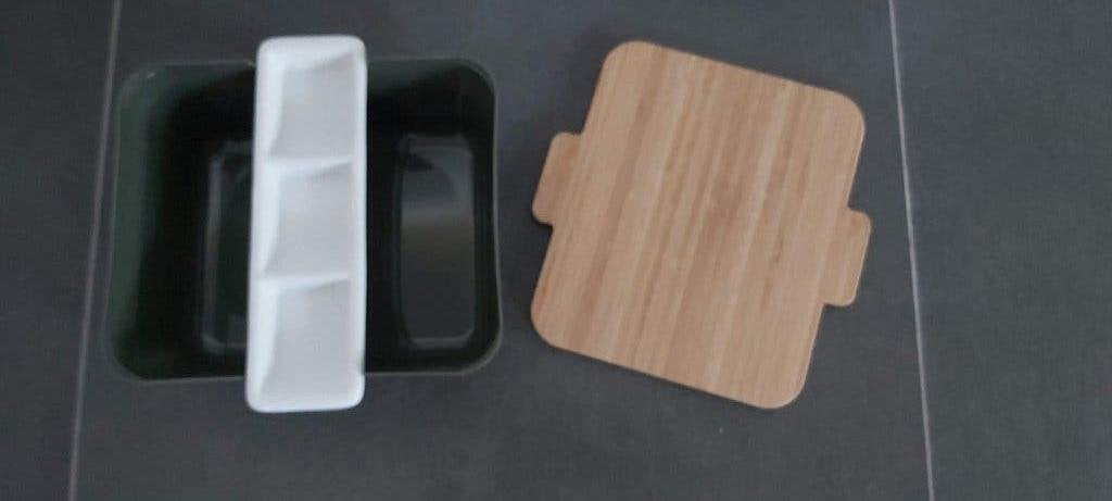 Bread & Dip serveerschaal Groen Vacuvin Stokbrood set bamboe, Overige typen, Ophalen of Verzenden, Zo goed als nieuw, Overige merken