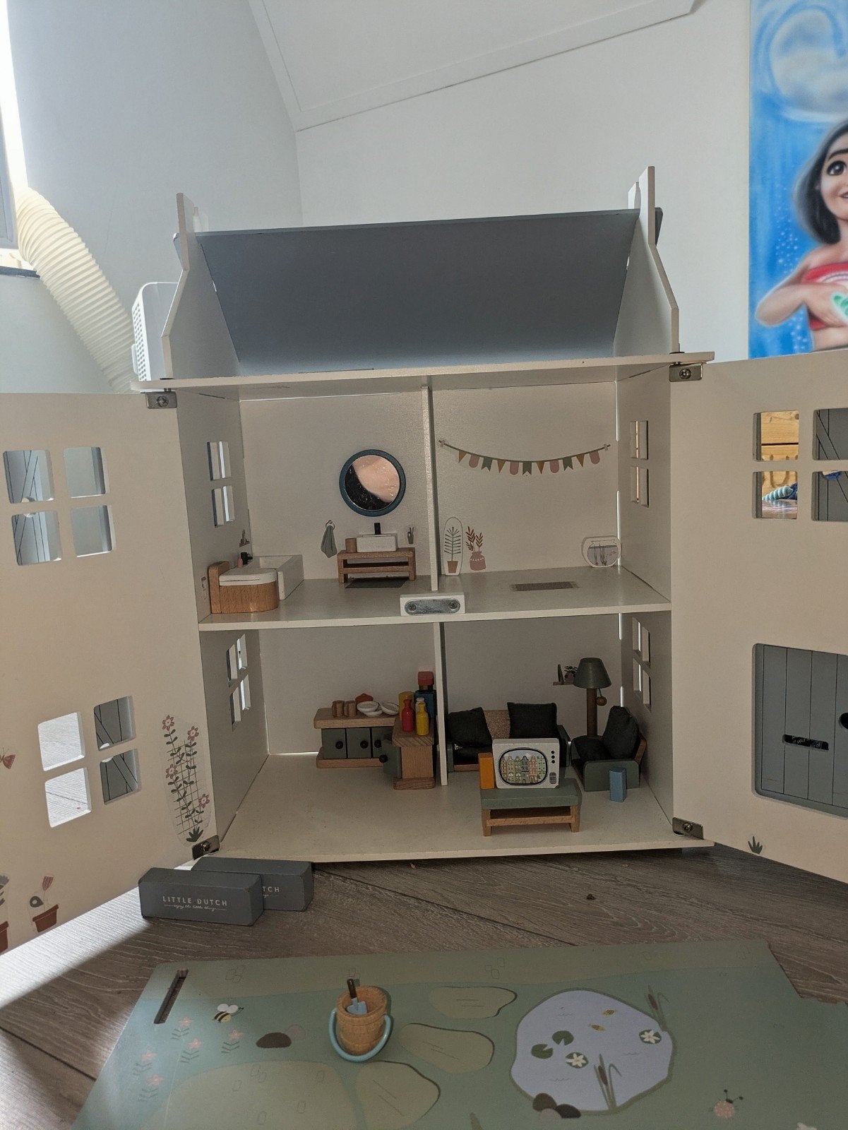 superleuk poppenhuis little Dutch met inrichting, Ophalen of Verzenden, Gebruikt, Poppenhuis