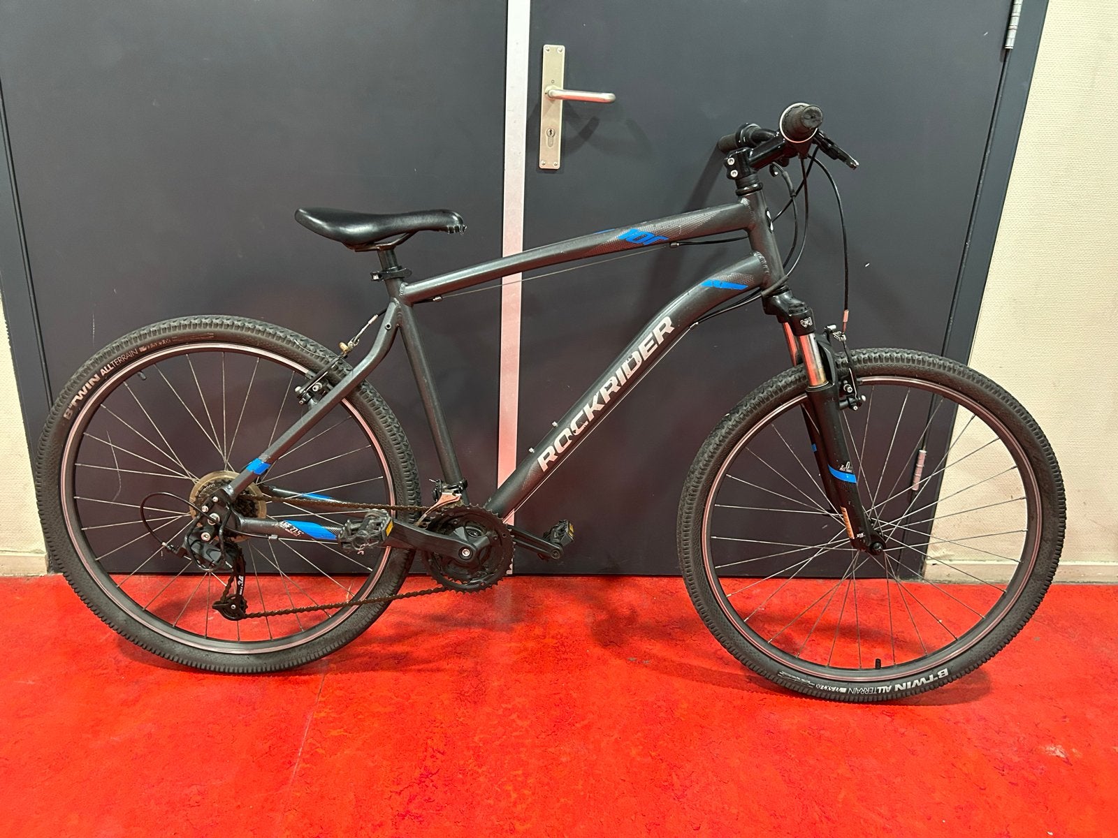 Rockrider ST 100 Mountainbike - Grijs/Blauw, Overige merken, Gebruikt, Hardtail, Ophalen of Verzenden