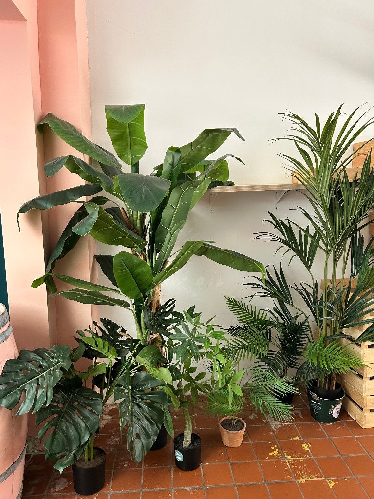 Set kunstplanten – diverse grote kamerplanten, Huis en Inrichting, Ophalen, Binnen, Onderhoudsvrij, Kunstplant