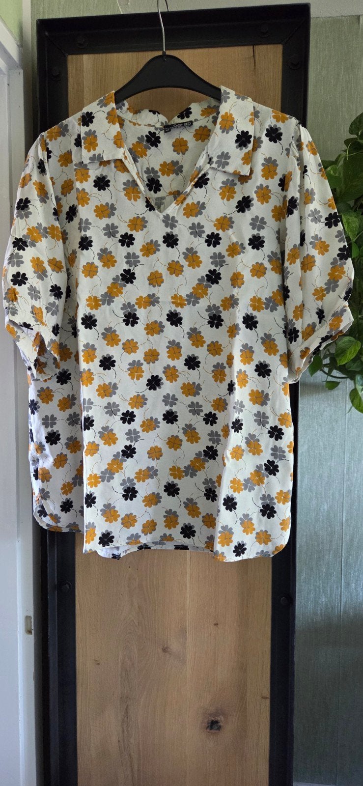 Norah Blouse met Bloemprint - Maat 46, Kleding | Dames, Meerkleurig, Maat 46/48 (XL) of groter, Ophalen of Verzenden, Zo goed als nieuw
