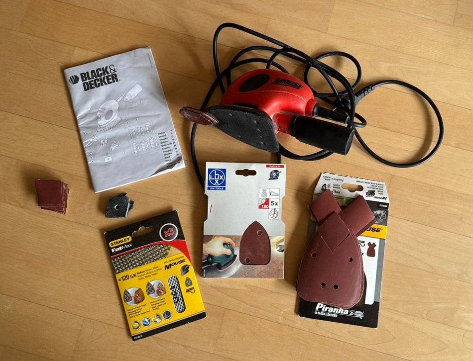 Schuurmachine - Mouse Black&Decker, Doe-het-zelf en Verbouw, Gereedschap | Schuurmachines, Ophalen of Verzenden, Gebruikt, Minder dan 600 watt