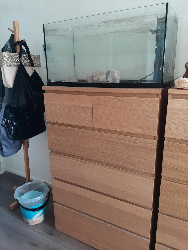 Onbekrast aquarium, 80x40x35 cm (110 l), indien gewenst kast, Dieren en Toebehoren, Ophalen, Zo goed als nieuw