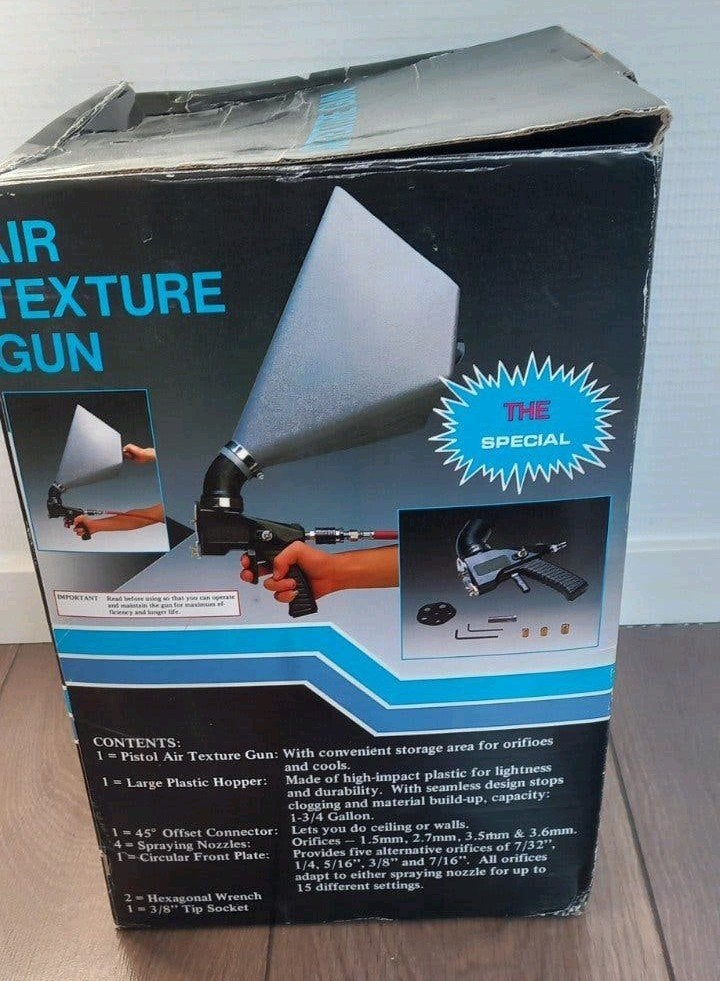 Air Texture Gun / Spackspuit – 1.3 ltr incl. accessoires, Ophalen of Verzenden, Zo goed als nieuw