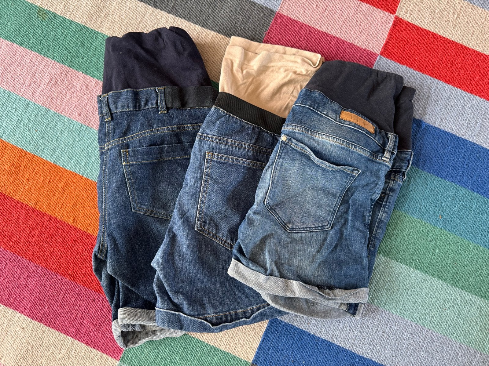 Zwangerschapsshorts (3 stuks) - H&M, Zalando, Jojo Maman, Maat 38/40 (M), Blauw, Ophalen of Verzenden, Gedragen
