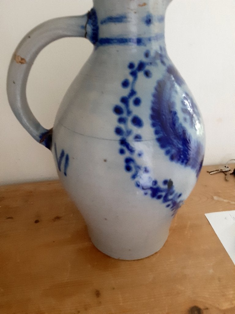 Antieke steengoed kruik, Ophalen of Verzenden