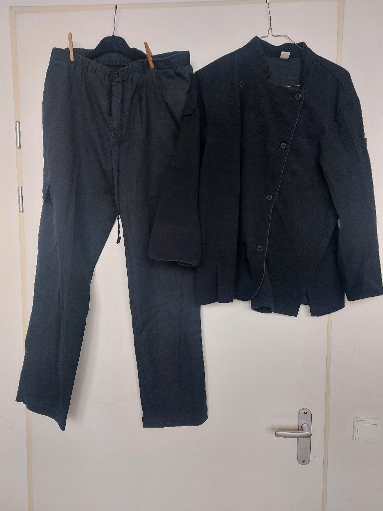 koksbuis en broek zwart, Ophalen of Verzenden, Gedragen