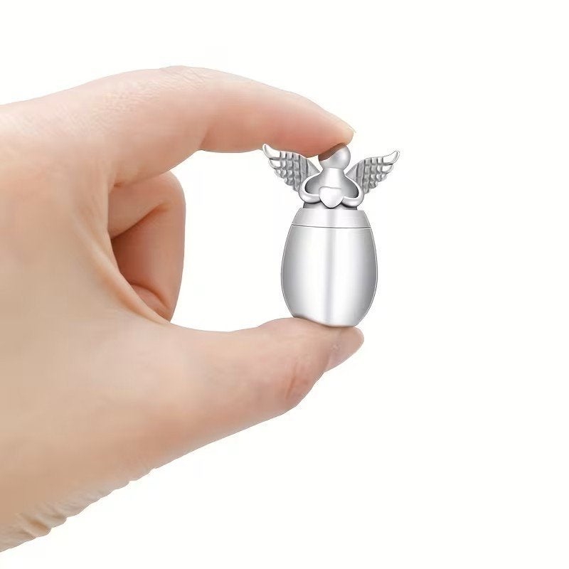 Mini urn engel(tje), Verzenden, Nieuw, Zilver
