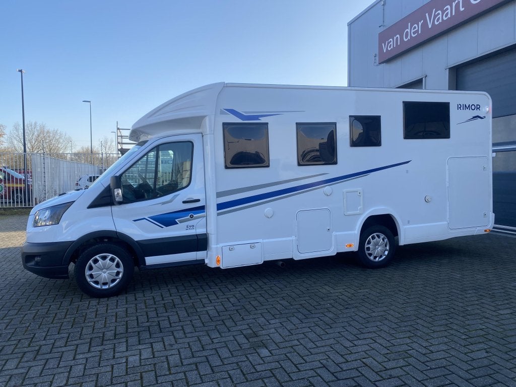 Rimor Evo 66 Plus Face to Face Qeensbed Hefbed 1e Eigenaar, Ford, Bedrijf, Luifel, Half-integraal