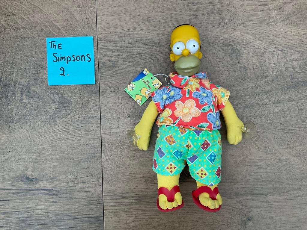 Vintage Bart Simpsons vader Homer pop met kaartje, Ophalen, Overige figuren, Zo goed als nieuw, Beeldje of Figuurtje