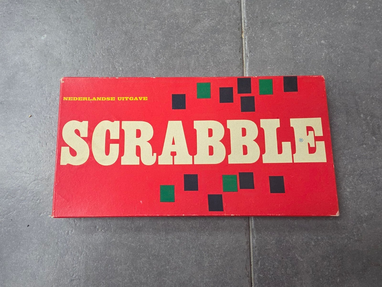 Bordspel Scrabble vintage Nederlandse uitgave houten letters, Een of twee spelers, Ophalen of Verzenden, Zo goed als nieuw, Scrabble