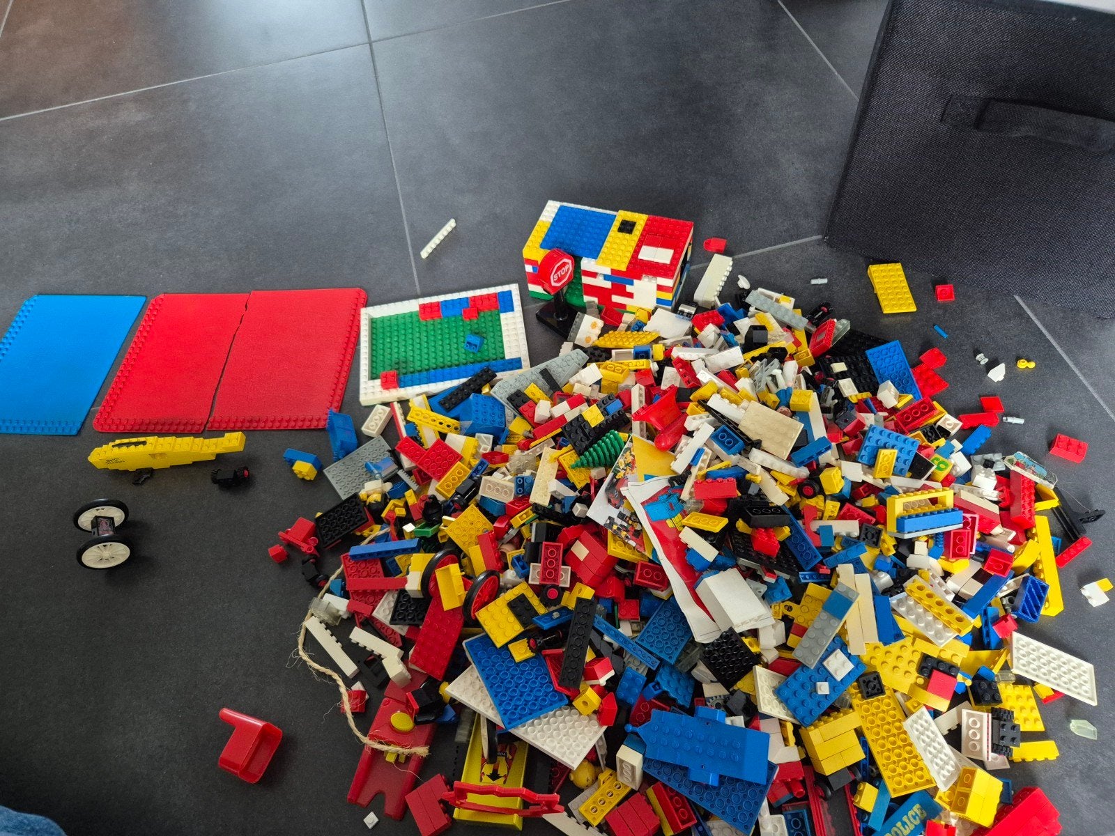 Grote bak met vintage Lego, Ophalen, Gebruikt, Lego