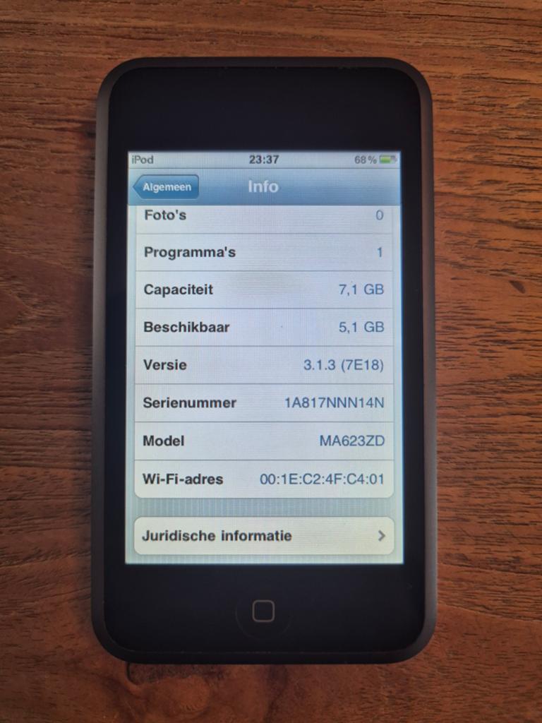 Apple Ipod touch 1e generatie, 8gb, Audio, Tv en Foto, Mp3-spelers | Apple iPod, Gebruikt, Touch, Zwart, Ophalen of Verzenden