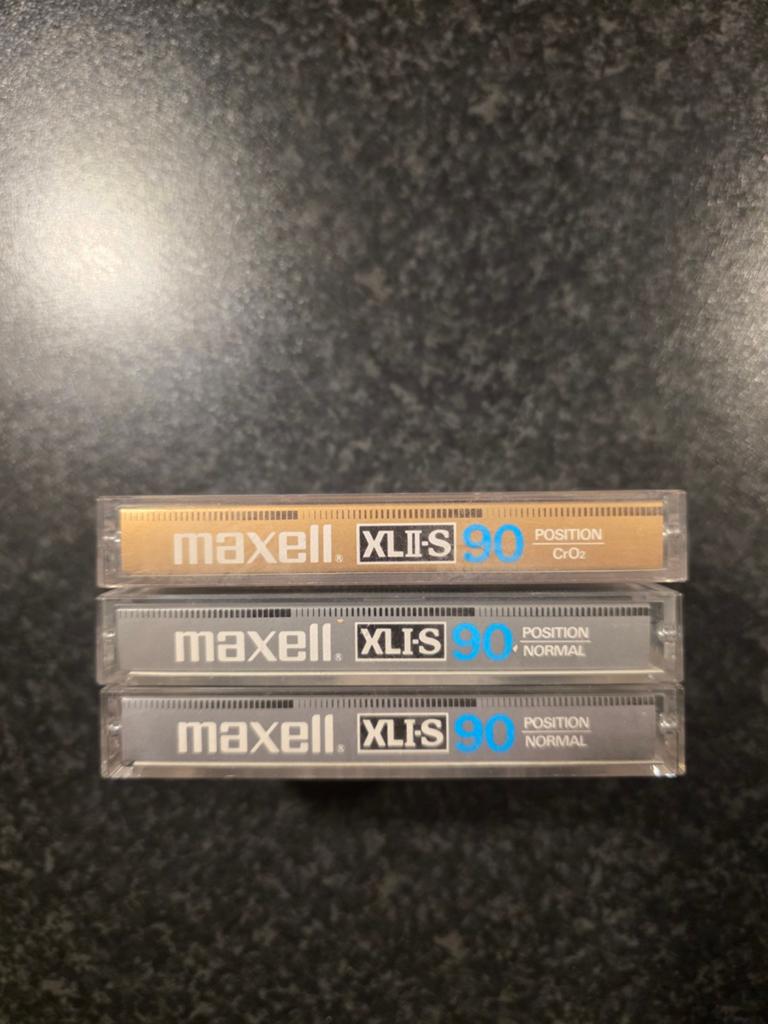Maxell XLII-S 90 Cassettebandjes - 3 stuks, Cd's en Dvd's, Cassettebandjes, Ophalen of Verzenden, Overige genres, 2 t/m 25 bandjes