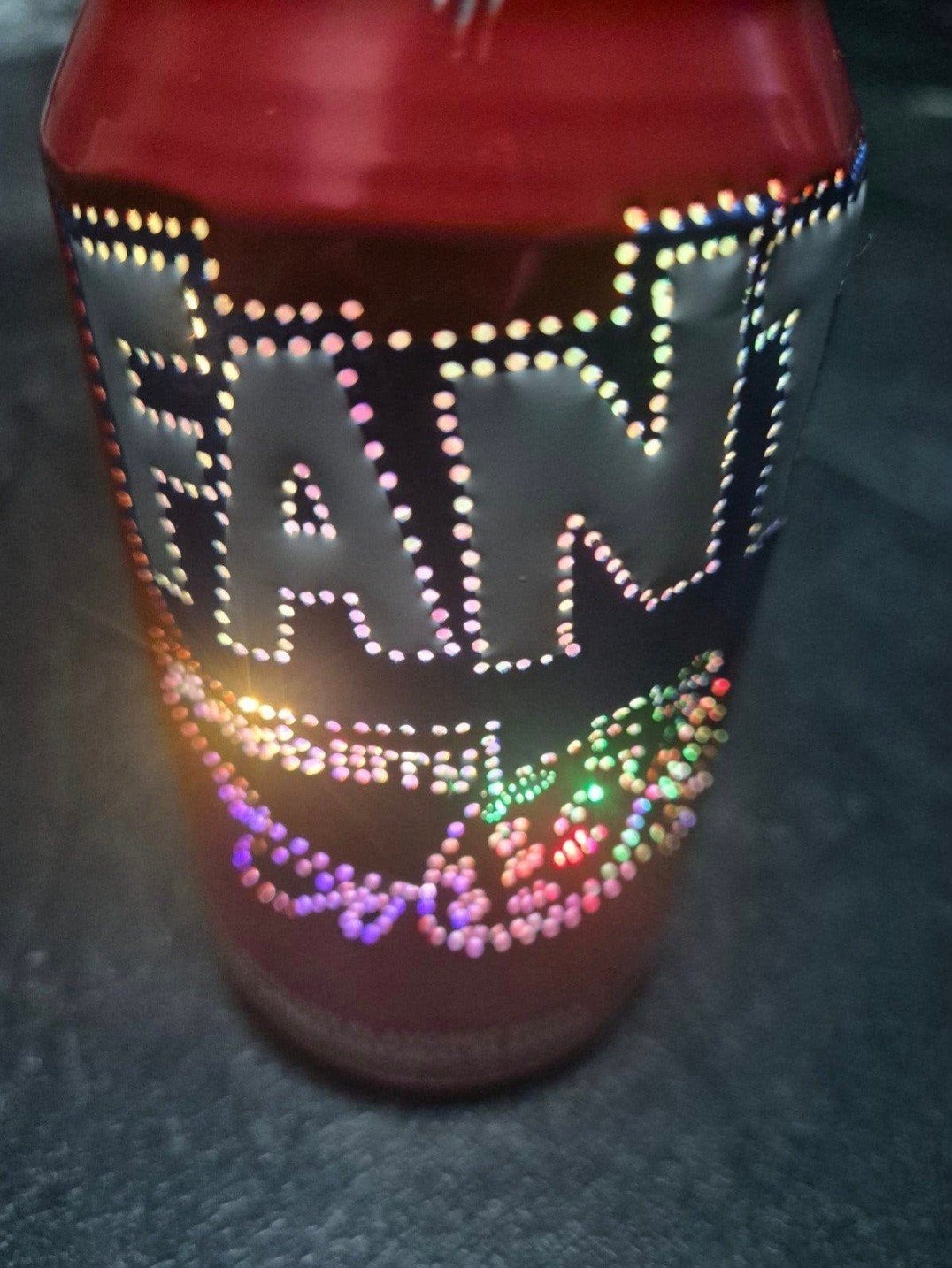Fanta Strawberry sfeerlichtje – handgemaakt incl verlichting, Ophalen, Overige, Overige merken