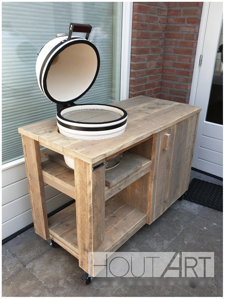Buitenkeuken Kamado / Egg Compact - steigerhout!, Houtskool, Vrijstaand, Info@hout-art.nl, Nieuw