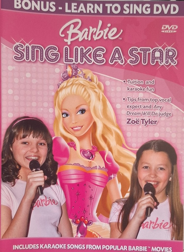 Barbie Sing Like A Star - Krasvrije DVD, Cd's en Dvd's, Alle leeftijden, Overige typen, Ophalen of Verzenden, Zo goed als nieuw