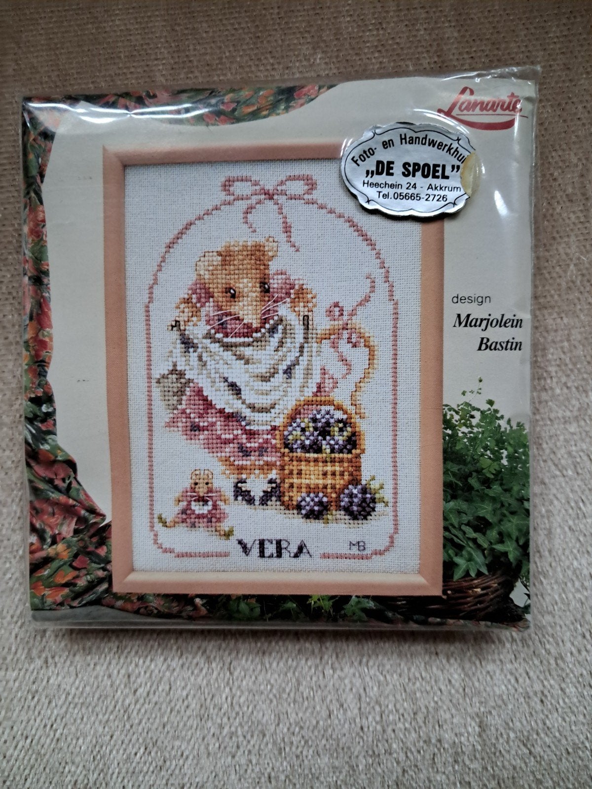 Lanarte borduurpakketje Vera de muis Marjolein Bastin, Hobby en Vrije tijd, Ophalen of Verzenden, Nieuw, Handborduren, Borduurpakket