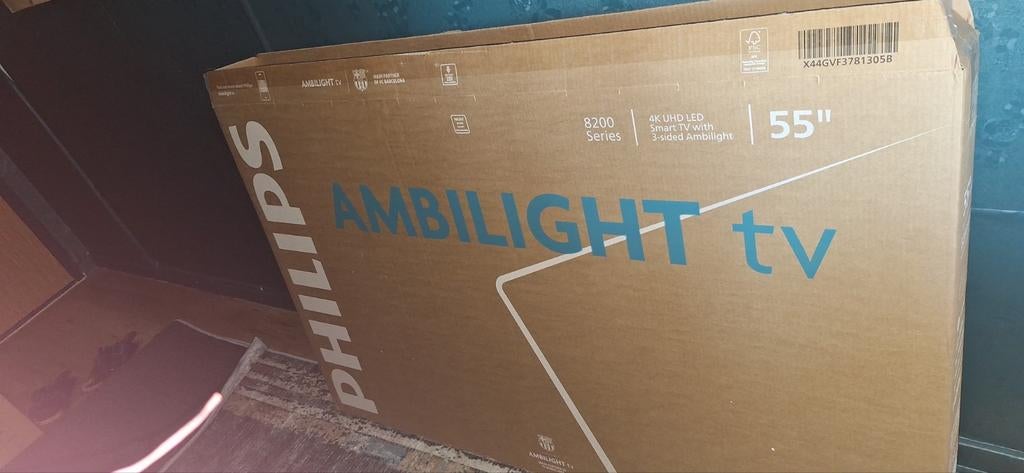 Philips Ambilight 8200series 55' smart tv, Philips, 50 Hz, Nieuw, Ophalen of Verzenden