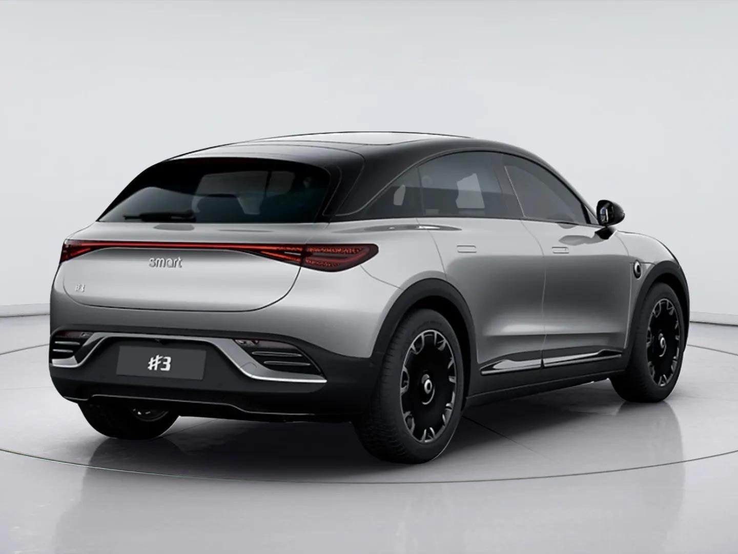 smart #3 Premium 66 kWh, Auto's, Automaat, Achterwielaandrijving, Zwart, Verwarmde buitenspiegels