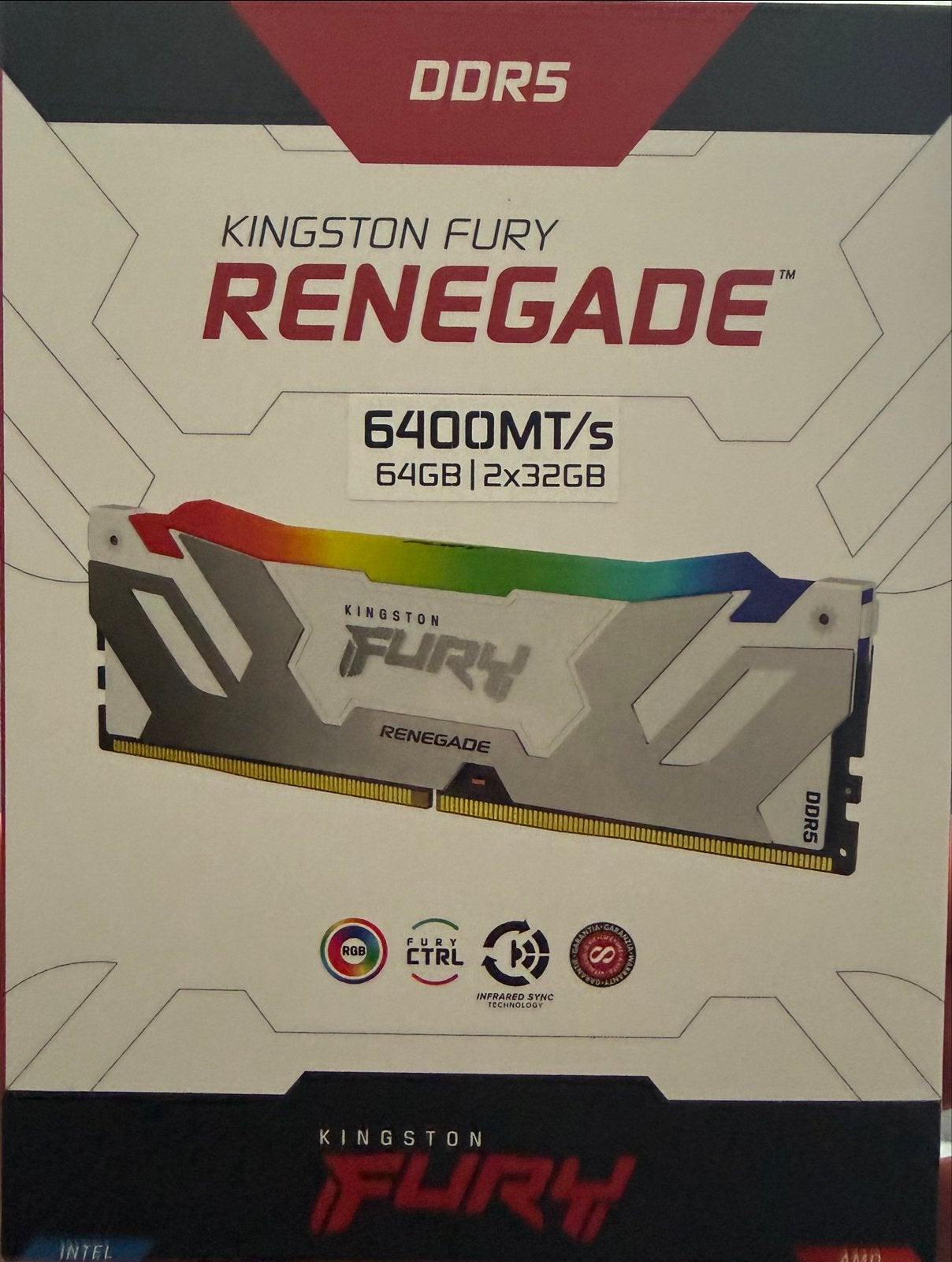 Kingston FURY Renegade DDR5 RAM 64GB (2x32GB) 6400MT/s NIEUW, Computers en Software, Nieuw, Ophalen of Verzenden, Desktop, DDR5