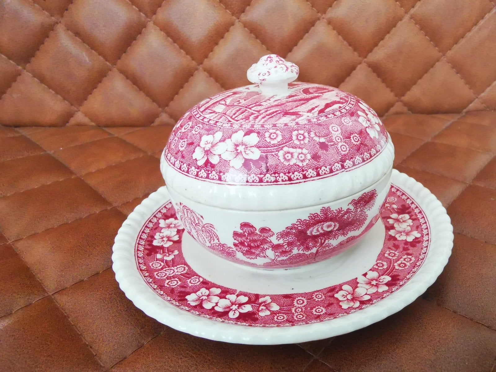 Copeland Spode's Tower mayonaiseschaal met deksel oud merk, Antiek en Kunst, Ophalen of Verzenden